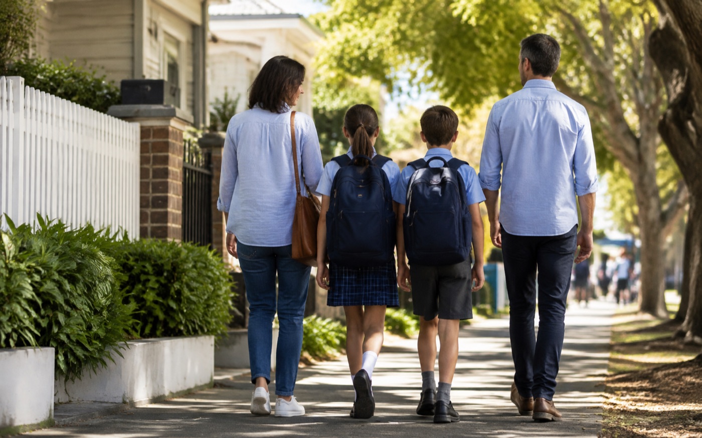 Victorian family discussing how property equity could support a home buyer